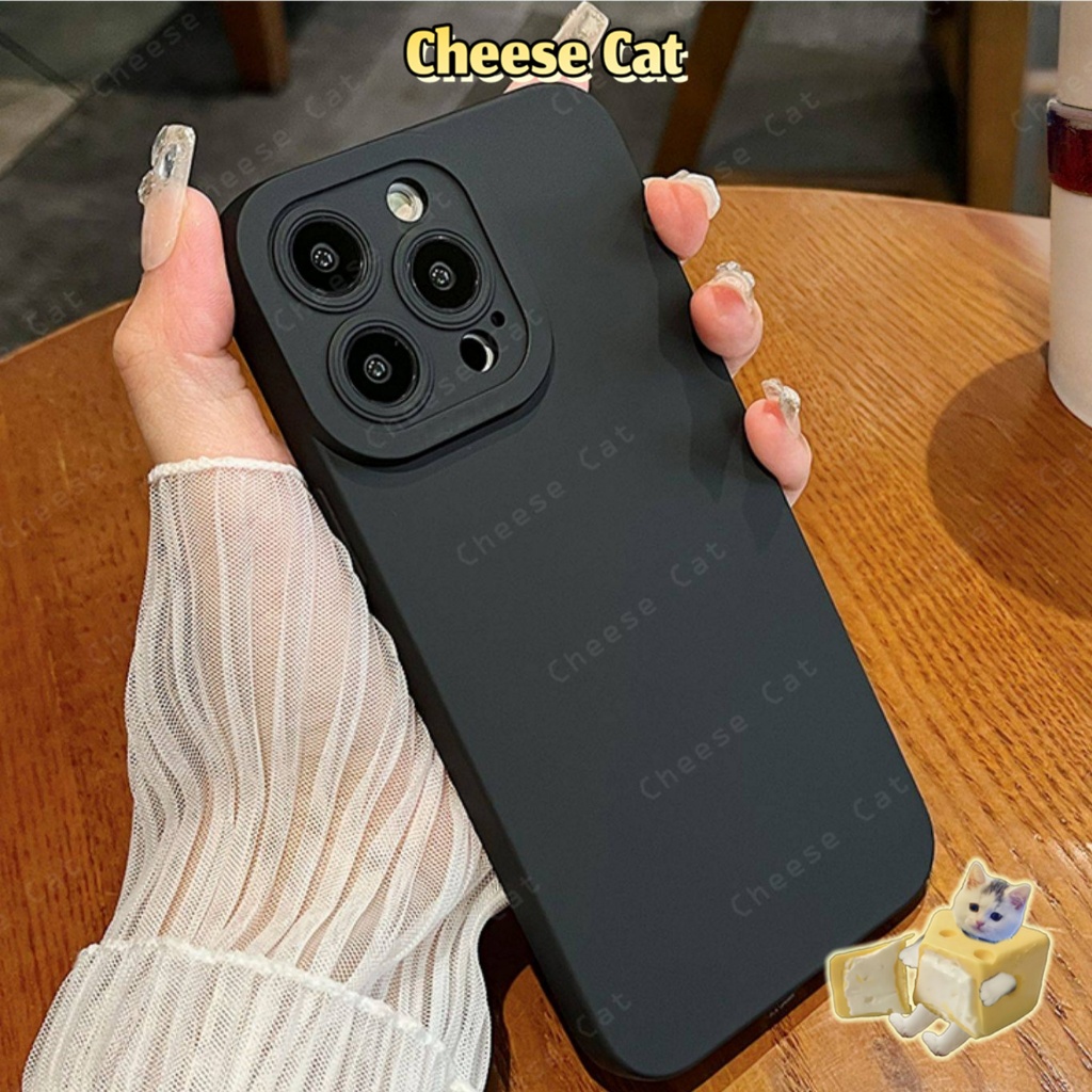 Ốp lưng silicon màu đen mờ và trắng cho iPhone 13 12 11 14 15 16 17 Pro Max 17 Air 7 8 Plus SE XR Xs Max