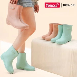 YOWXll Bốt Đi Mưa Nữ Chống Thấm - Giữ Ấm, Thời Trang,Chống trượt,Chống nước,Chống bẩn