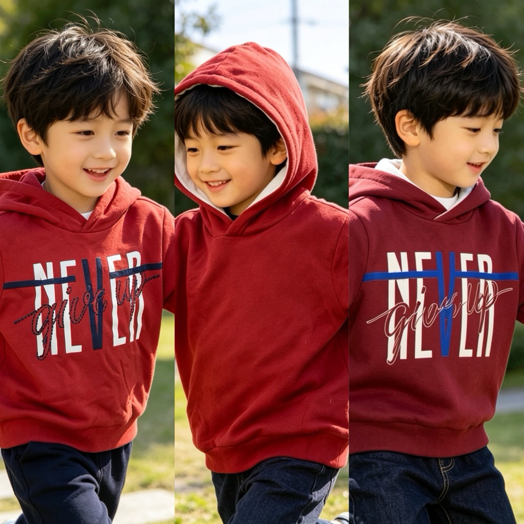 Áo hoodie bé trai X00-002 xuất khẩu dư xịn – áo khoác nỉ trẻ em ấm áp, size 4–6Y (15–23kg)