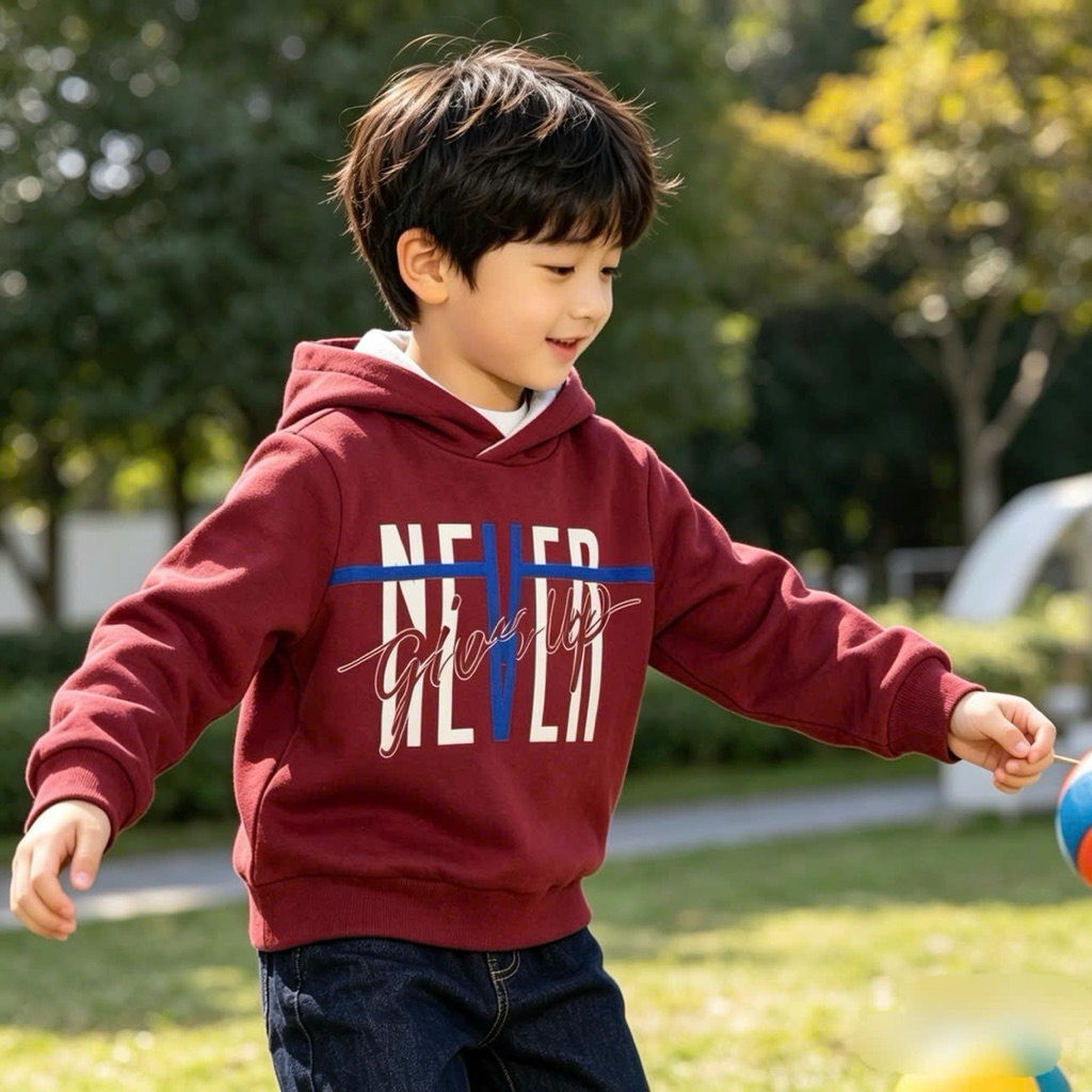 Áo hoodie bé trai X00-002 xuất khẩu dư xịn – áo khoác nỉ trẻ em ấm áp, size 4–6Y (15–23kg)