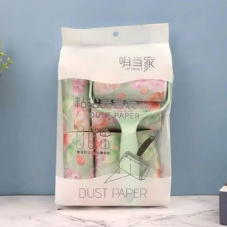 CÂY LĂN BỤI QUẦN ÁO set gồm 1 con lăn và 6 lõi thay