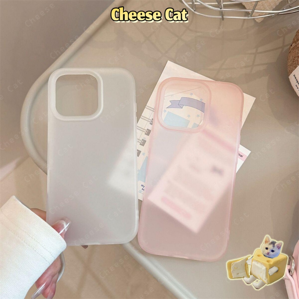Ốp lưng iPhone màu hồng mờ chống bám vân tay cho iPhone 13 12 11 14 15 16 17 Pro Max 17 Air 7 8 Plus SE XR Xs Max