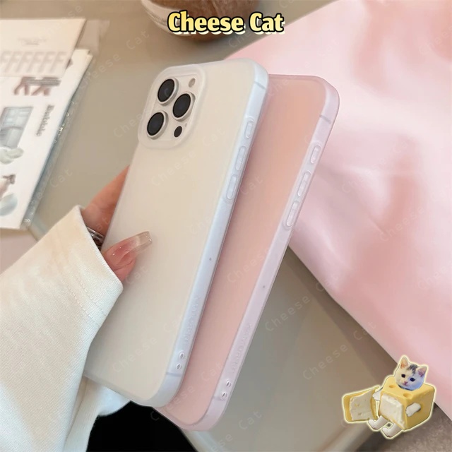 Ốp lưng iPhone màu hồng mờ chống bám vân tay cho iPhone 13 12 11 14 15 16 17 Pro Max 17 Air 7 8 Plus SE XR Xs Max