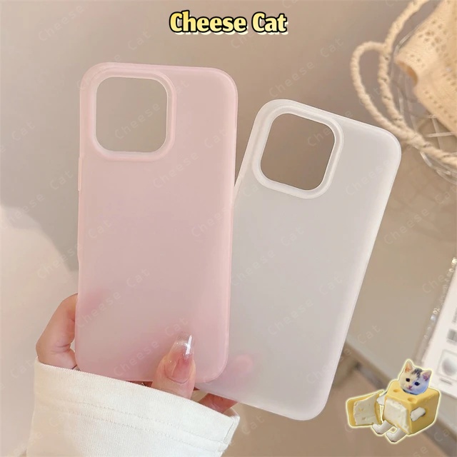 Ốp lưng iPhone màu hồng mờ chống bám vân tay cho iPhone 13 12 11 14 15 16 17 Pro Max 17 Air 7 8 Plus SE XR Xs Max
