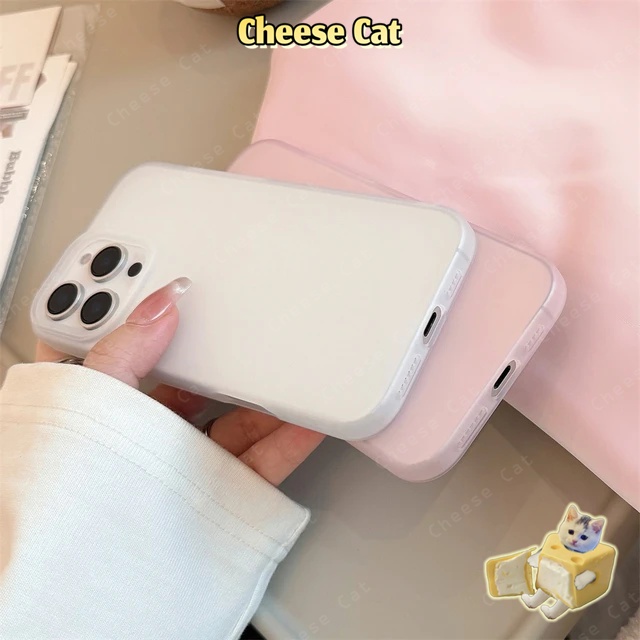 Ốp lưng iPhone màu hồng mờ chống bám vân tay cho iPhone 13 12 11 14 15 16 17 Pro Max 17 Air 7 8 Plus SE XR Xs Max