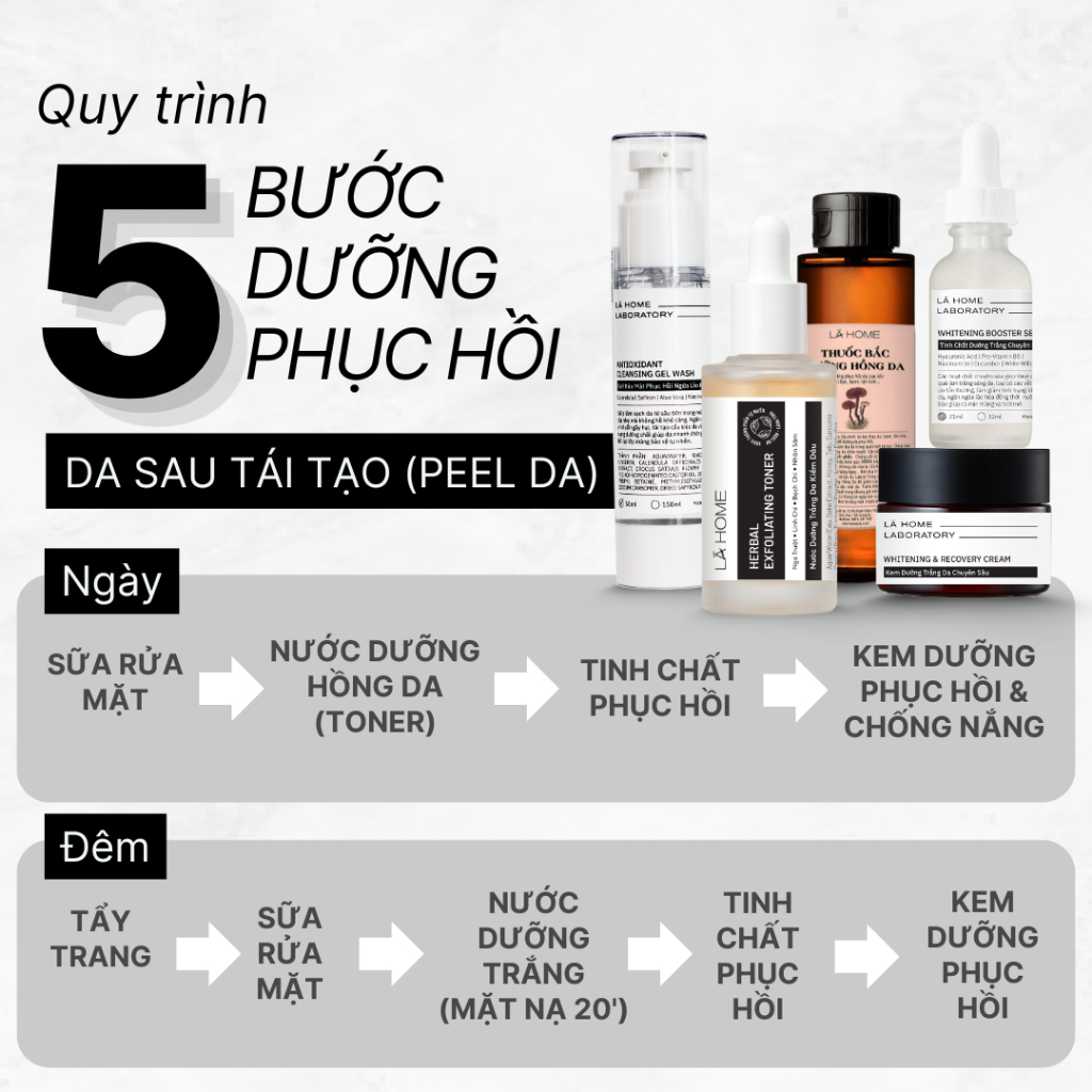 Nước Dưỡng Thảo Dược Trắng Da Kiềm Dầu - Herbal Exfoliating Toner Lá Home 50ml