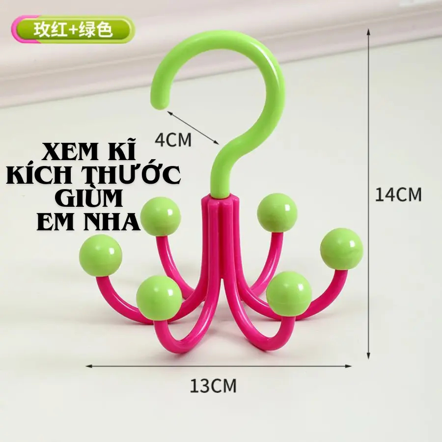 Móc Treo Đa Năng 6 Nhánh - Giải Pháp Hoàn Hảo Cho Phòng Ngủ Và Phòng Tắm - Thiết Kế Thông Minh