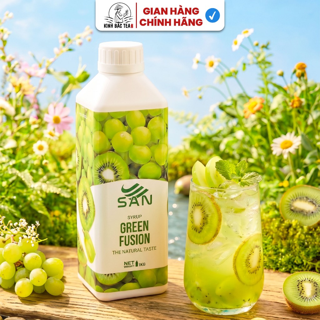 Syrup/siro ĐÀO CAM SẢ SAN, có mẫu thử 100ml, tặng công thức pha chế, hương thơm, màu sắc nổi bật