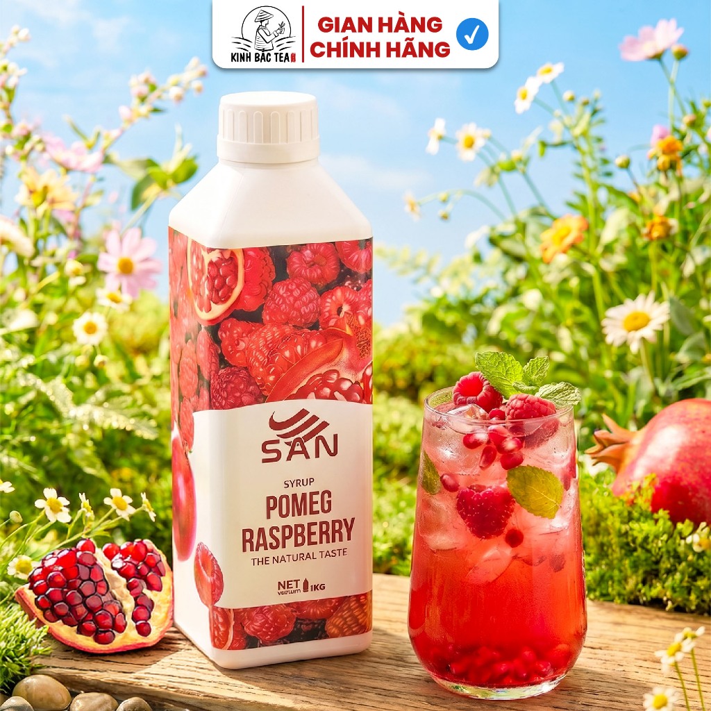 Syrup/siro ĐÀO CAM SẢ SAN, có mẫu thử 100ml, tặng công thức pha chế, hương thơm, màu sắc nổi bật