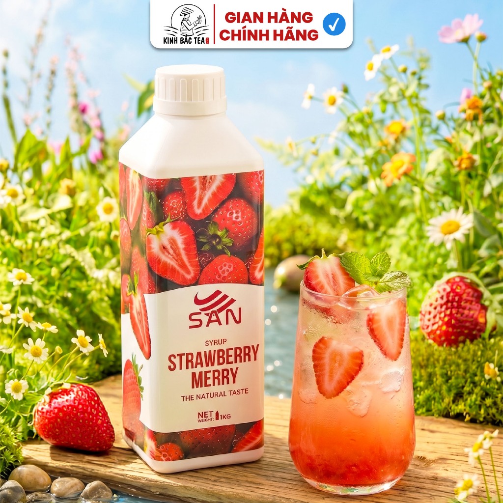 Syrup/siro DƯA LƯỚI XANH SAN, có mẫu thử 100ml, tặng công thức pha chế, hương thơm, màu sắc nổi bật