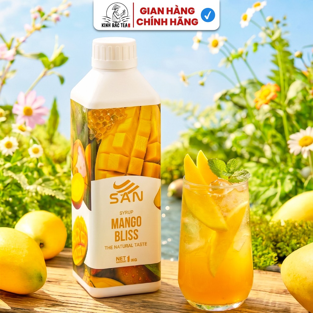 Syrup/siro DƯA LƯỚI XANH SAN, có mẫu thử 100ml, tặng công thức pha chế, hương thơm, màu sắc nổi bật