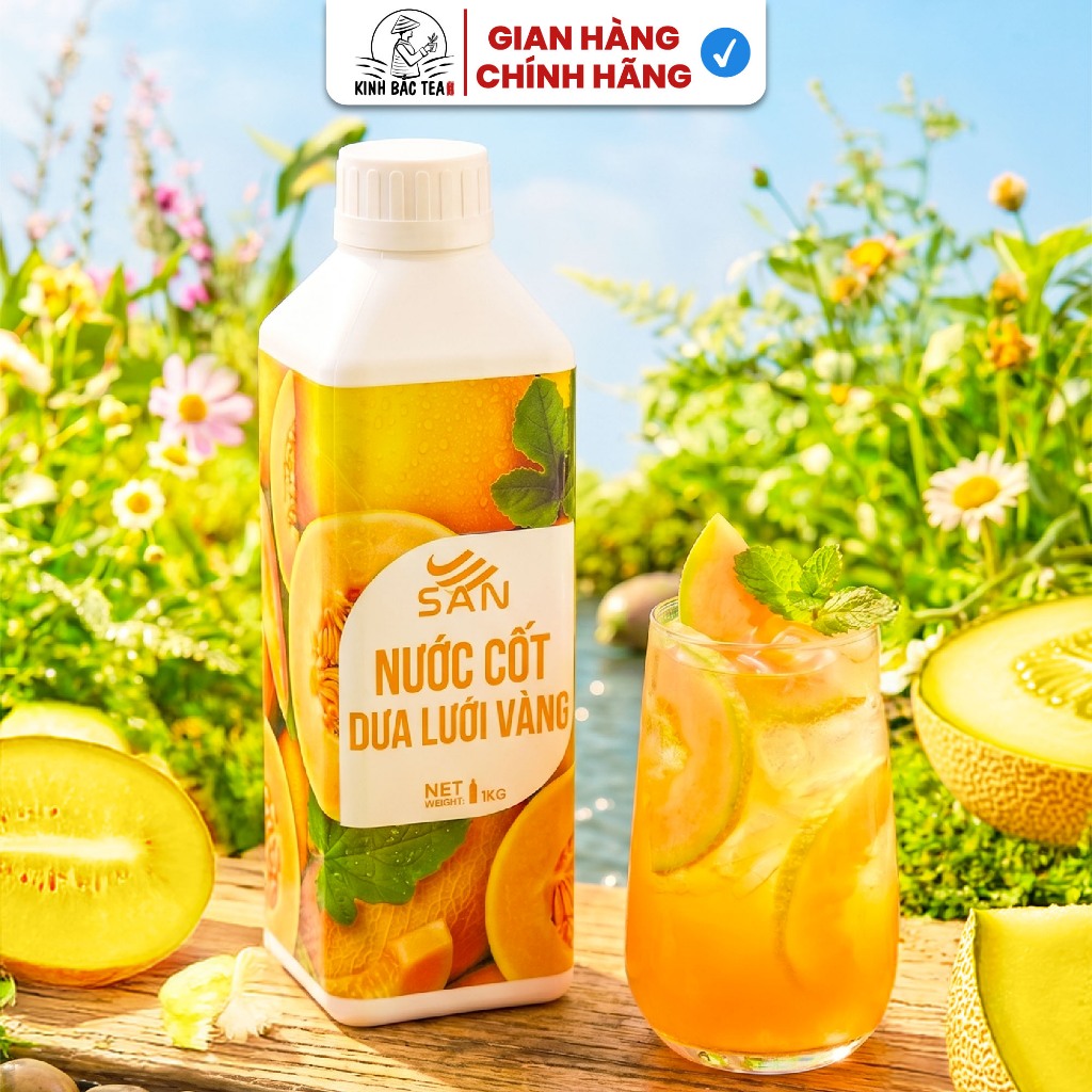 NƯỚC CỐT XOÀI SAN Chai 1Kg, có mẫu thử 100ml, tặng công thức pha chế, hương thơm, trái cây tự nhiên