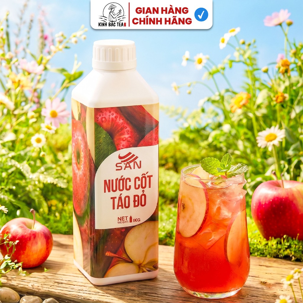 NƯỚC CỐT XOÀI SAN Chai 1Kg, có mẫu thử 100ml, tặng công thức pha chế, hương thơm, trái cây tự nhiên