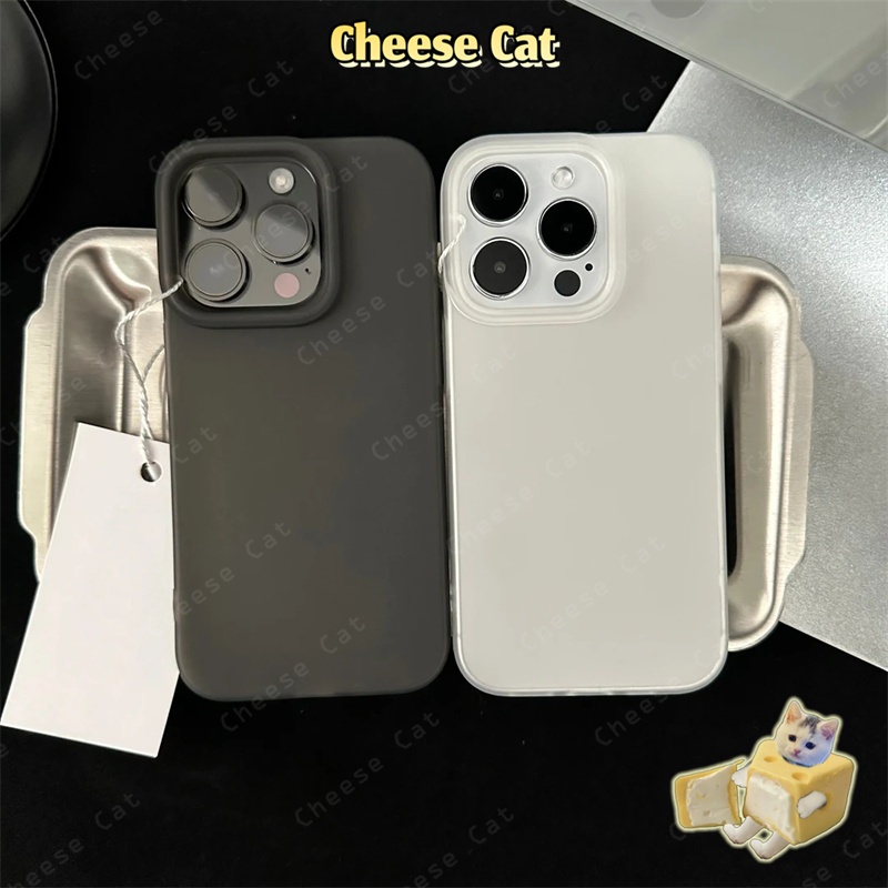 Ốp lưng iPhone màu đen không ố vàng chất liệu mềm mại phù hợp với iPhone 15 16 17 13 12 11 14 Pro Max 17 Air 7Plus XR Xs