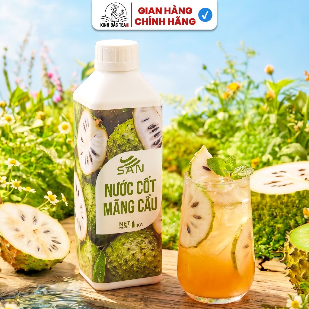 NƯỚC CỐT XOÀI SAN Chai 1Kg, có mẫu thử 100ml, tặng công thức pha chế, hương thơm, trái cây tự nhiên