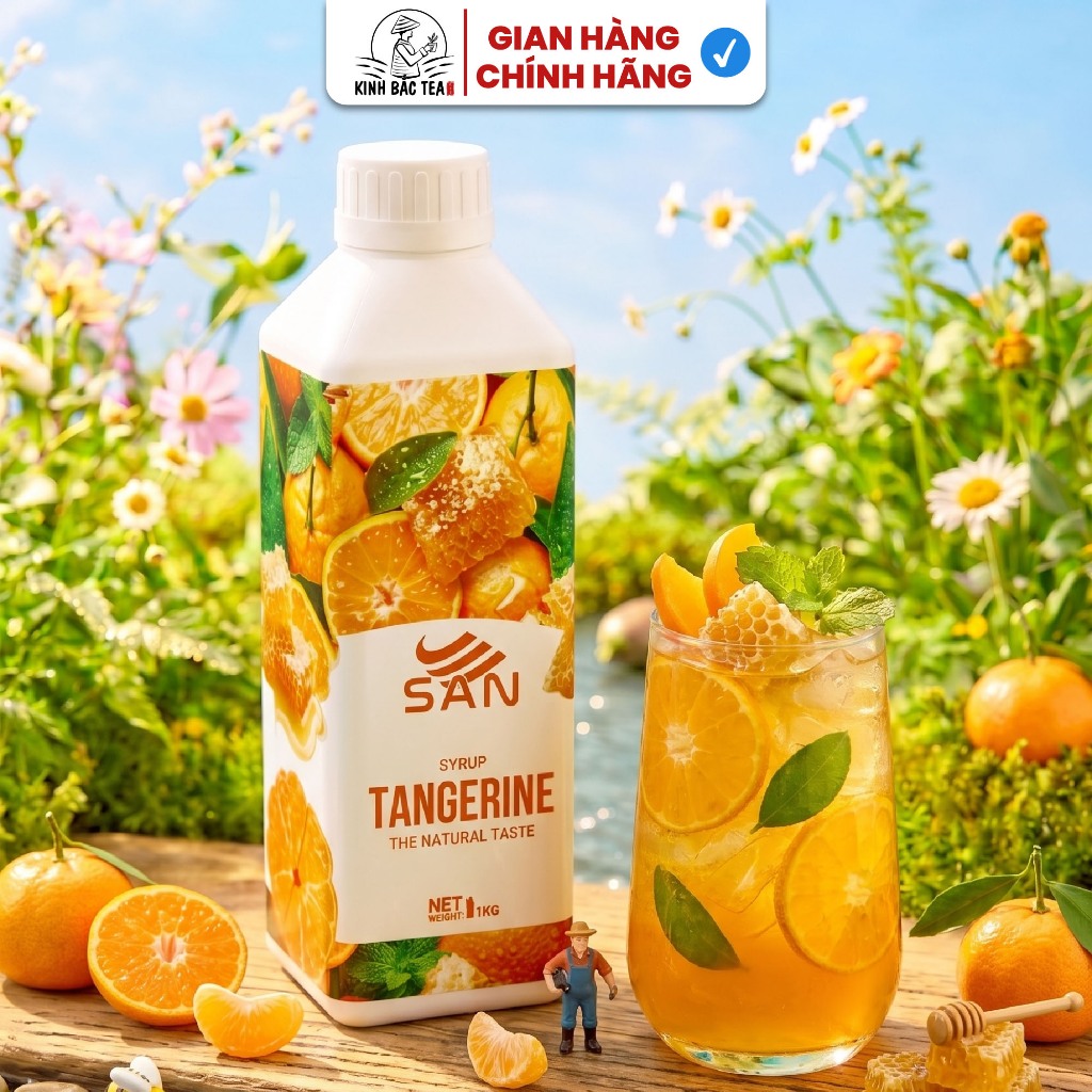 Syrup/siro Hạnh nhân (Almond) SAN, đậm đà, có chai chiết 100ml, tặng công thức, latte, trà sữa.