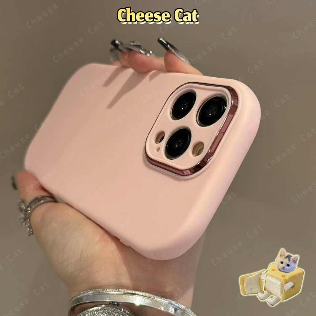 Ốp bảo vệ ống kính màu xanh kim loại nhạt cho iPhone 14 15 16 13 12 11 17 Pro Max 17 Air 7 8 Plus SE XR Xs Max