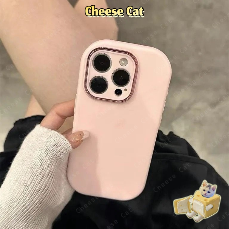 Ốp bảo vệ ống kính bằng kim loại hình Barbi màu hồng hoa hồng đỏ cho iPhone 14 15 16 13 12 11 17 Pro Max 17 Air 7P XR Xs