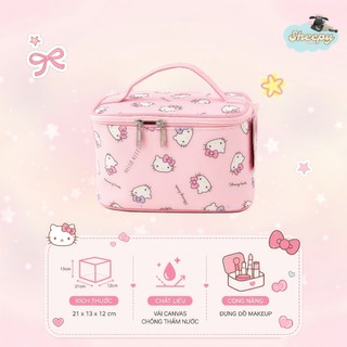 Túi Đựng Đồ Makeup Hello Kitty Hồng| Đựng Đồ Cá Nhân Du Lịch Tiện Lợi Chống Nước