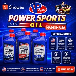 Nhớt VP racing nhập khẩu USA cao cấp dành cho mô tô xe máy Powersports 4T Full Synthetic Ester Tech