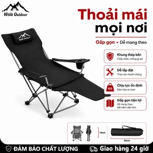 WTHB Outdoor Ghế tựa Ghế xếp ngoài trời ghế cắm trại ghế di động có thể chịu được 300kg Lưới thoáng khí