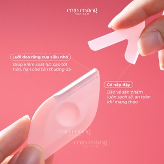 Dao Cạo Lông Mặt MỊN MÀNG Hình Bán Nguyệt Cạo Tỉa Râu Tiện Lợi Thiết Kế Thông Minh Siêu Bén Màu Hồng