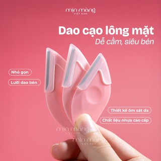 Dao Cạo Lông Mặt MỊN MÀNG Hình Bán Nguyệt Cạo Tỉa Râu Tiện Lợi Thiết Kế Thông Minh Siêu Bén Màu Hồng