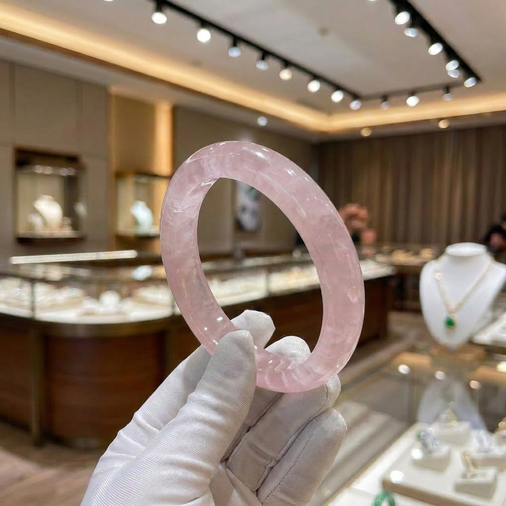[𝐓ặ𝐧𝐠 𝐍𝐡ẫ𝐧] Vòng Tay Đá Thạch Anh Hồng Tự Nhiên – Quà Tặng Ý Nghĩa Cho Nữ 𝐬𝐡𝐚𝐧𝐠𝐡𝐚𝐢 𝐬𝐭𝐨𝐫𝐞