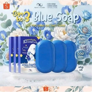COMBO 2 Xà phòng Hoa Đậu Biếc Soap trắng da Dok Anchan Blue Many Colors tắm trắng và dưỡng da body