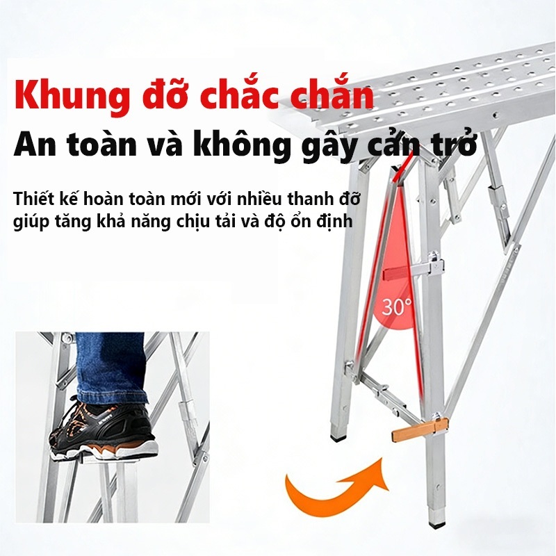Giàn giáo gấp gọn REAIM Gấp Gọn Tiện DụngTải Trọng 500kg Di Chuyển Mọi Nơi Bền Chắc