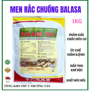 MEN RẮC CHUỒNG BALASAA 2kg 4kg 8kg , KHỬ MÙI HÔI , HẤP THỤ KHÍ ĐỘC
