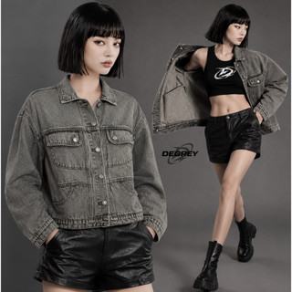 Áo Khoác Degrey Jean Jacket Basic Wax Gray - JEANJK
