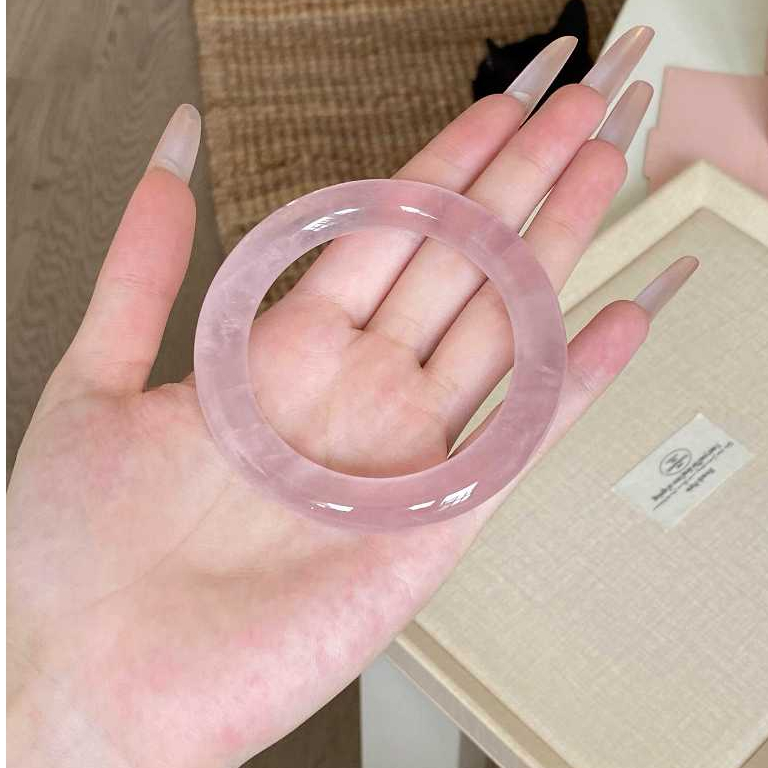 [𝐓ặ𝐧𝐠 𝐍𝐡ẫ𝐧] Vòng Tay Đá Thạch Anh Hồng Tự Nhiên – Quà Tặng Ý Nghĩa Cho Nữ 𝐬𝐡𝐚𝐧𝐠𝐡𝐚𝐢 𝐬𝐭𝐨𝐫𝐞