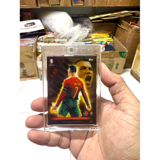 Thẻ Cầu Thủ Bóng Đá Match Attax Euro 2024 Cristiano Ronaldo CR7  THE SIU Siêu Hiếm VIP PRO ( Supper Rare Card )