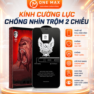 Kính cường lực chống nhìn trộm KK 4D WTP-012 cho iPhone 17Promax 16Promax 7/8 Plus X/Xs/Xr 11 12 13 14 15 Plus Pro Max