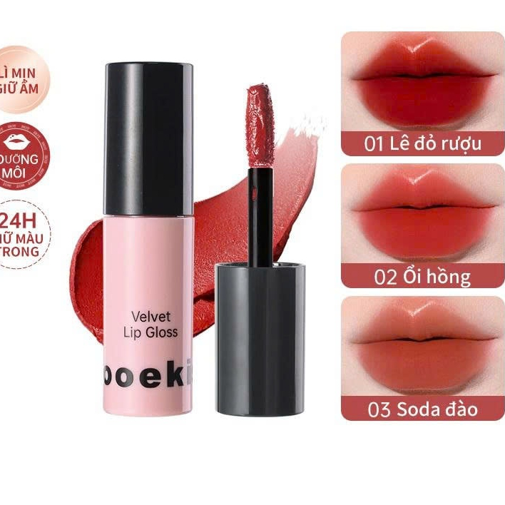 Son MOOEKISS chất bùn chất lì dưỡng ẩm không gây khô môi 2g | NHÍM HOUSE