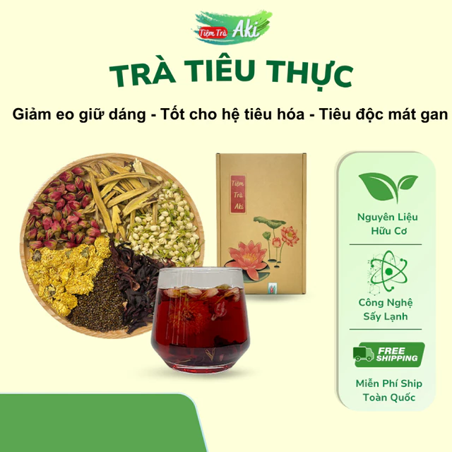 Trà Tiêu Thực, Giúp giảm cân, Tốt cho tiêu hóa và hệ miễn dịch, Detox giảm eo giữ dáng hiệu quả