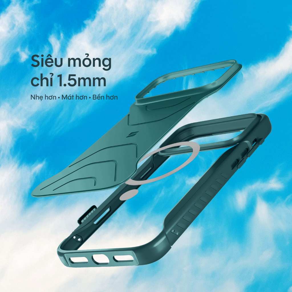 [New] Ốp lưng ROVER iPhone 17 Promax SLIMCASE - Chống sốc, tản nhiệt, bảo hành 2 năm