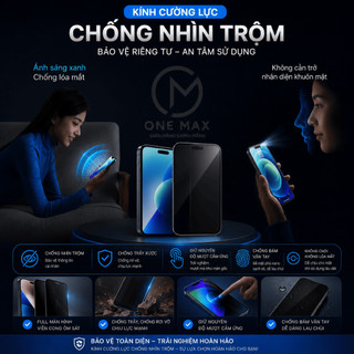 Kính cường lực chống nhìn trộm KK 4D WTP-012 cho iPhone 17Promax 16Promax 7/8 Plus X/Xs/Xr 11 12 13 14 15 Plus Pro Max