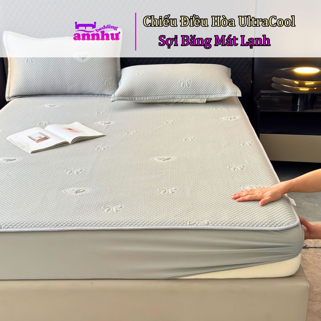 Chiếu Điều Hòa UltraCool An Như Bedding – Sợi Băng Mát Lạnh, Ga Bọc Chun, Chiếu Mùa Hè Thoáng Mát