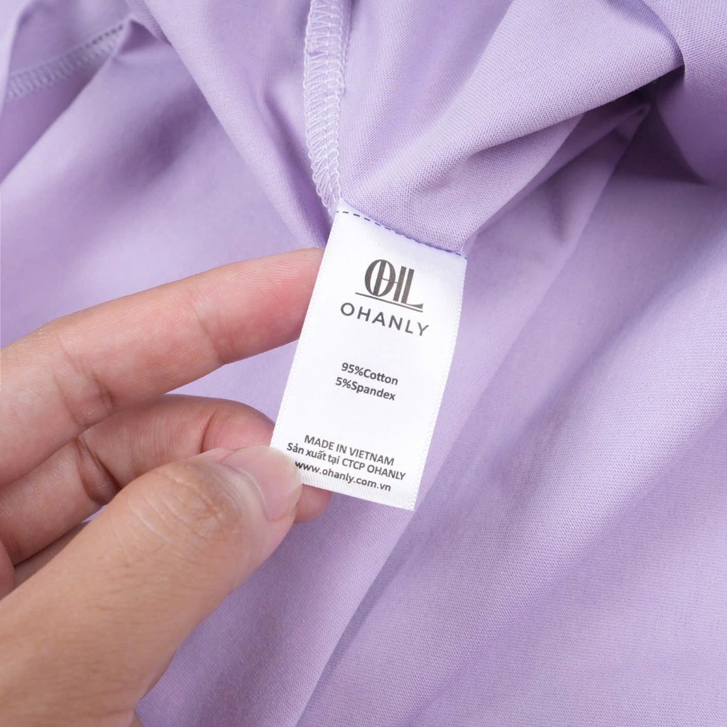 Áo Thun Nữ Trơn Form Rộng Tay Lỡ – Chất Liệu Cotton Mềm Mát, Basic Hàn Quốc Dễ Phối Đồ | OHANLY