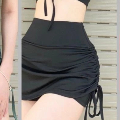 Chân váy thể thao nữ, chân váy rút sườn 2 lớp chất thun co giãn, tập gym, yoga, aerobic,...