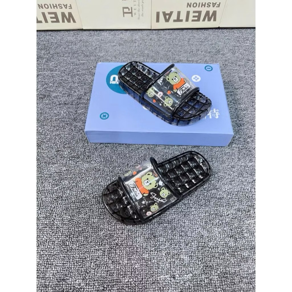 (tăng 2size- from  be)Dép trẻ em pha lê trong suốt chống trơn trượt, dép bé trai, bé gái đi trong nhà tắm và ngoài trời,