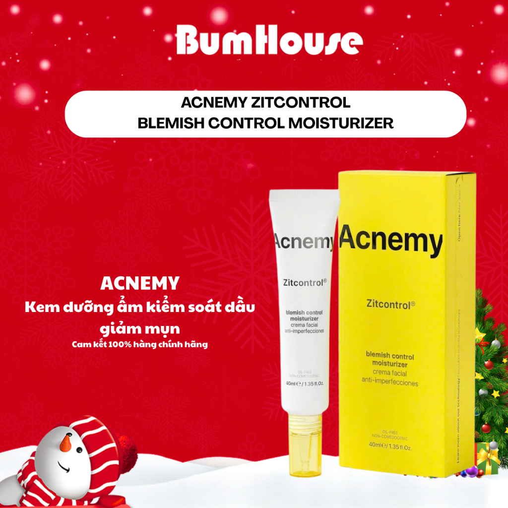 [HÀNG CTY] Kem Dưỡng Kiểm soát Dầu Nhờn cho Da Mụn Acnemy Zitcontrol Blemish Control Moisturizer 40ML
