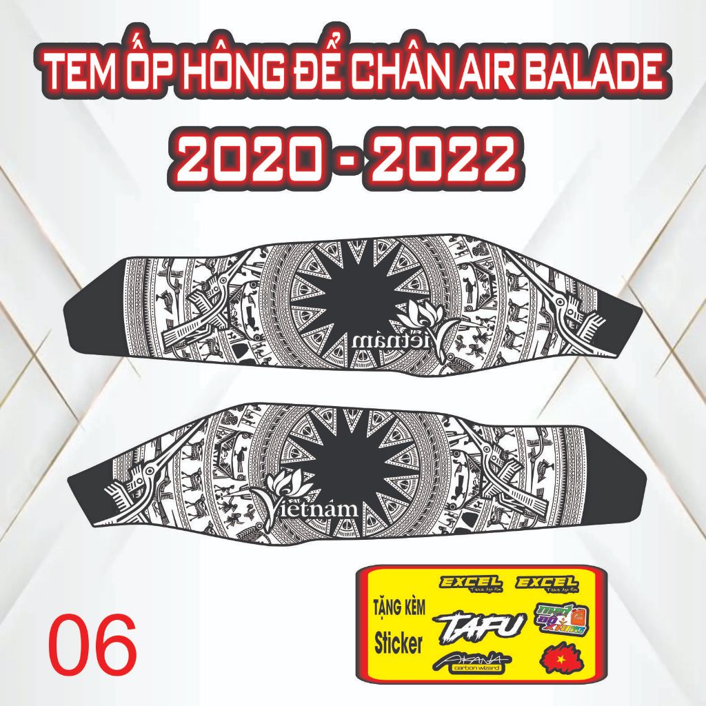 [Xả Kho] Tem Dán Nhựa Nhám AB 2020-2022Giá Sỉ - Sticker Trang Trí Xe Máy Chống Bay Màu.