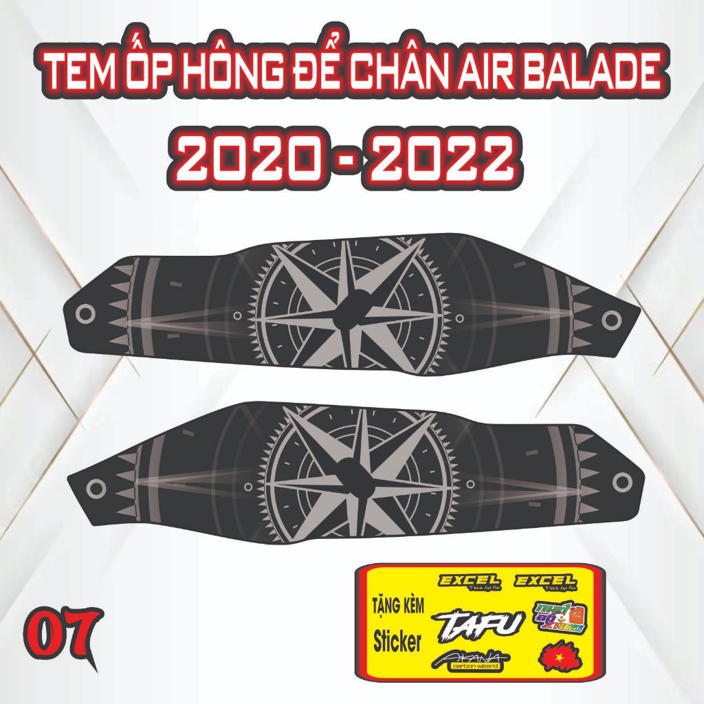 [Xả Kho] Tem Dán Nhựa Nhám AB 2020-2022Giá Sỉ - Sticker Trang Trí Xe Máy Chống Bay Màu.