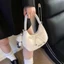 Túi xách nữ mini cầm tay da nhung hàn quốc dáng bầu - Túi đeo vai phối nơ kèm gấu thời trang cao cấp - DK193