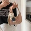 Túi xách nữ mini cầm tay da nhung hàn quốc dáng bầu - Túi đeo vai phối nơ kèm gấu thời trang cao cấp - DK193