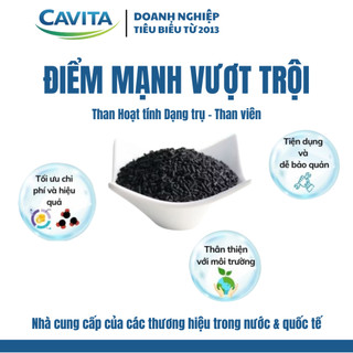 Than hoạt tính viên nén trụ Cavita - Dùng lọc Nước máy, Nước Giếng, Lọc Hồ Cá chính hãng (5kg)