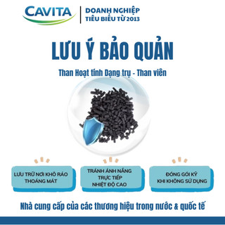 Than hoạt tính viên nén trụ Cavita - Dùng lọc Nước máy, Nước Giếng, Lọc Hồ Cá chính hãng (5kg)